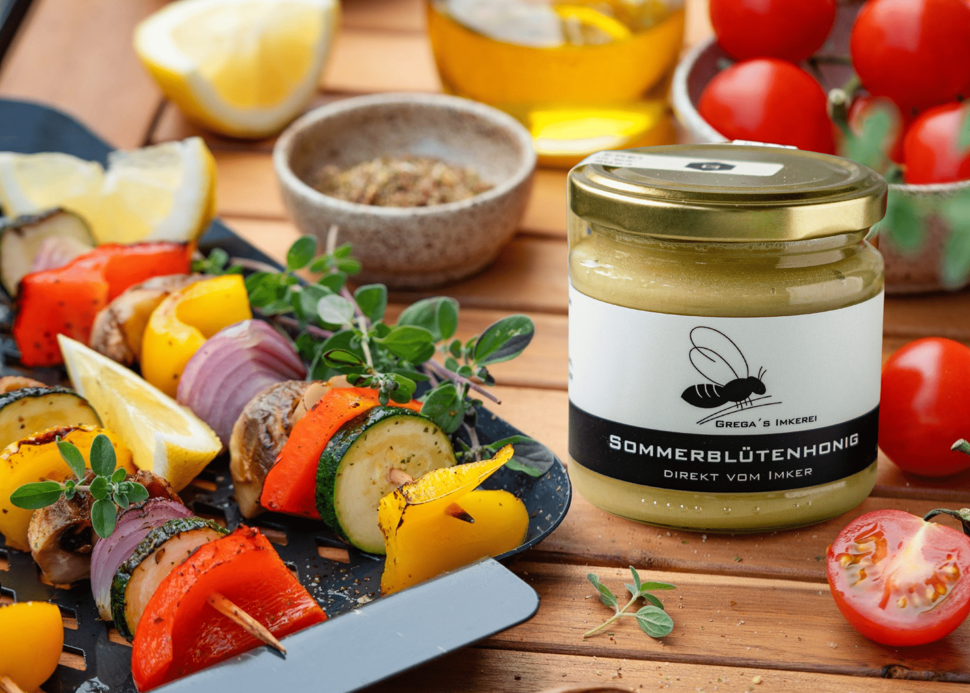 Honig-Senf-Dressing Rezept mit Sommerbltenhonig  Gregas Imkerei  Gregas  Imkerei