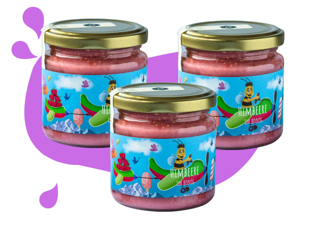 3er Sparpaket Kinder Himbeere  im Honig