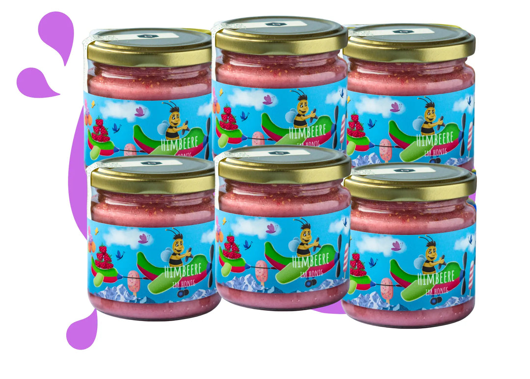 6er Sparpaket Kinder Himbeere  im Honig