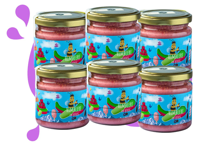 6er Sparpaket Kinder Himbeere  im Honig