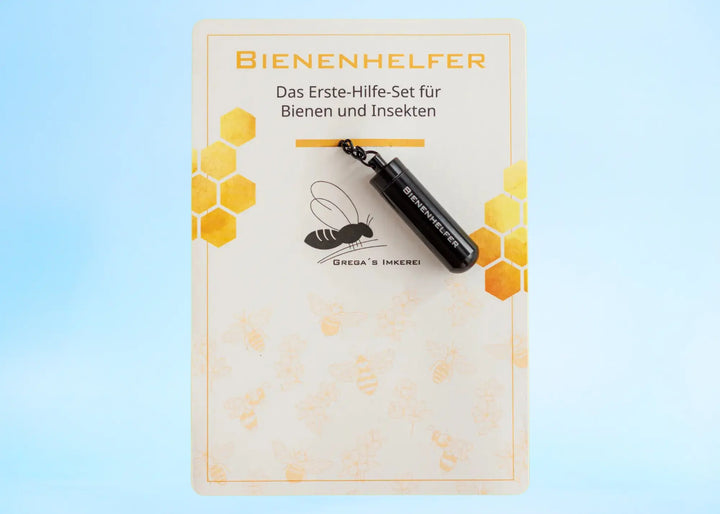 Bienenhelfer SET: Das Erste-Hilfe-Set für Bienen und Insekten | Bienenretter Schlüsselanhänger