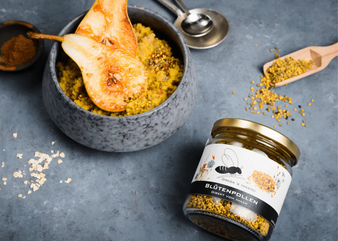 Deutsche Blütenpollen im Glas direkt vom Bienenvolk und vom Imker