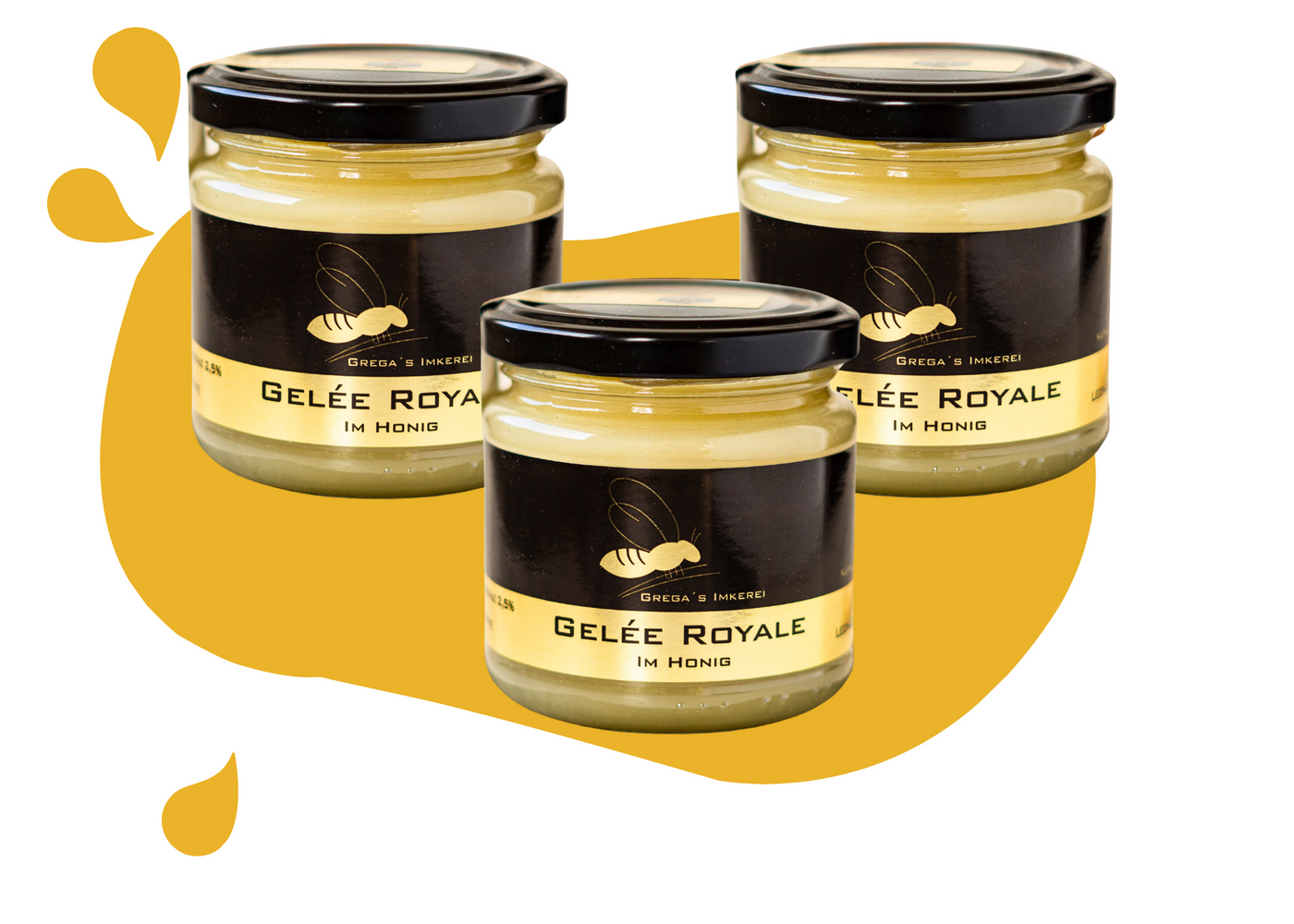 Gelée Royal im Honig Vorteilsset bei 3 Gläser -4% Mengenrabatt