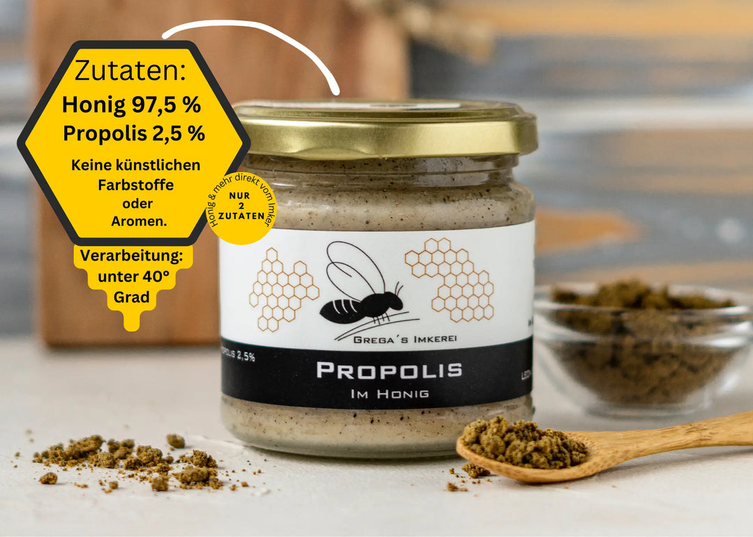 Honig mit Propolis direkt vom Imker