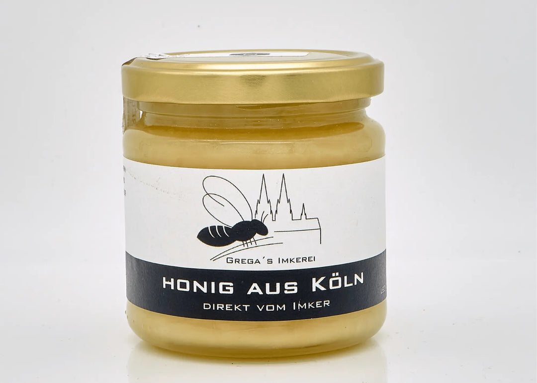 Kölner Imker mit Honig aus Köln