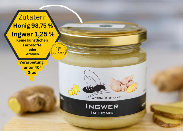 Honig mit Ingwer vom Imker