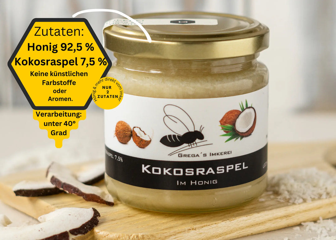 Kokos im Honig von Grega´s Imkerei