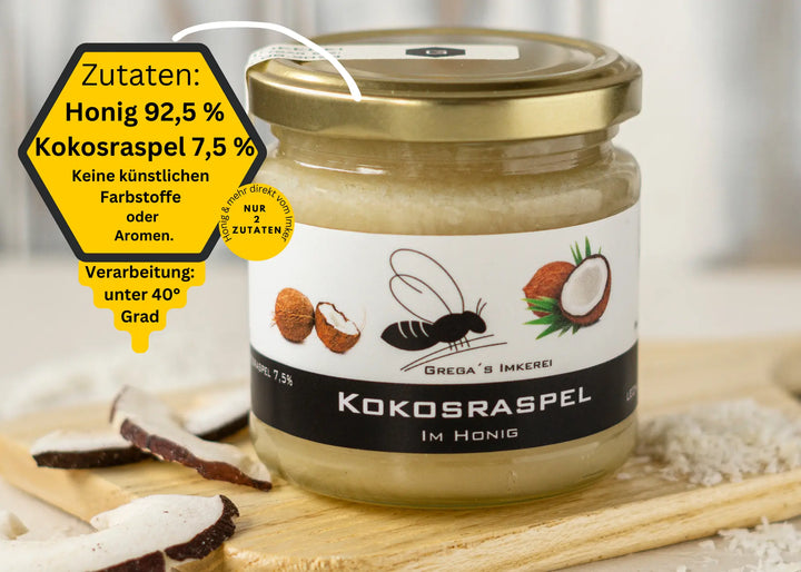 Kokos im Honig von Grega´s Imkerei