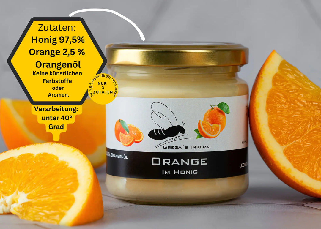 Orange mit Honig direkt vom Imker