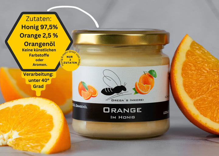 Orange mit Honig direkt vom Imker