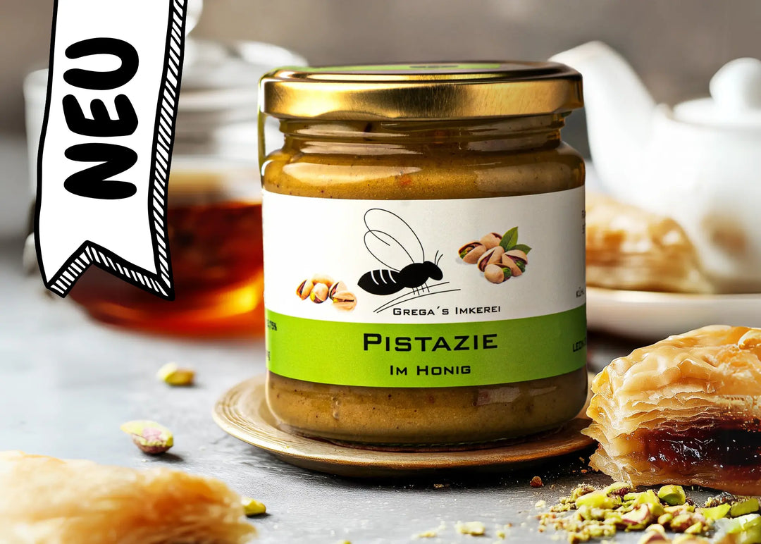 Pistazie im Honig neu bei Grega´s Imkerei
