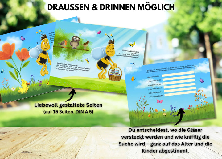 Schnitzeljagd mit 6 Honigspezialitäten für Kinder