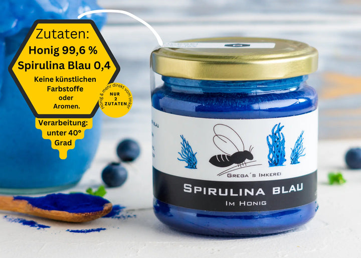 Spirulina Blau im Honig von Grega´s Imkerei