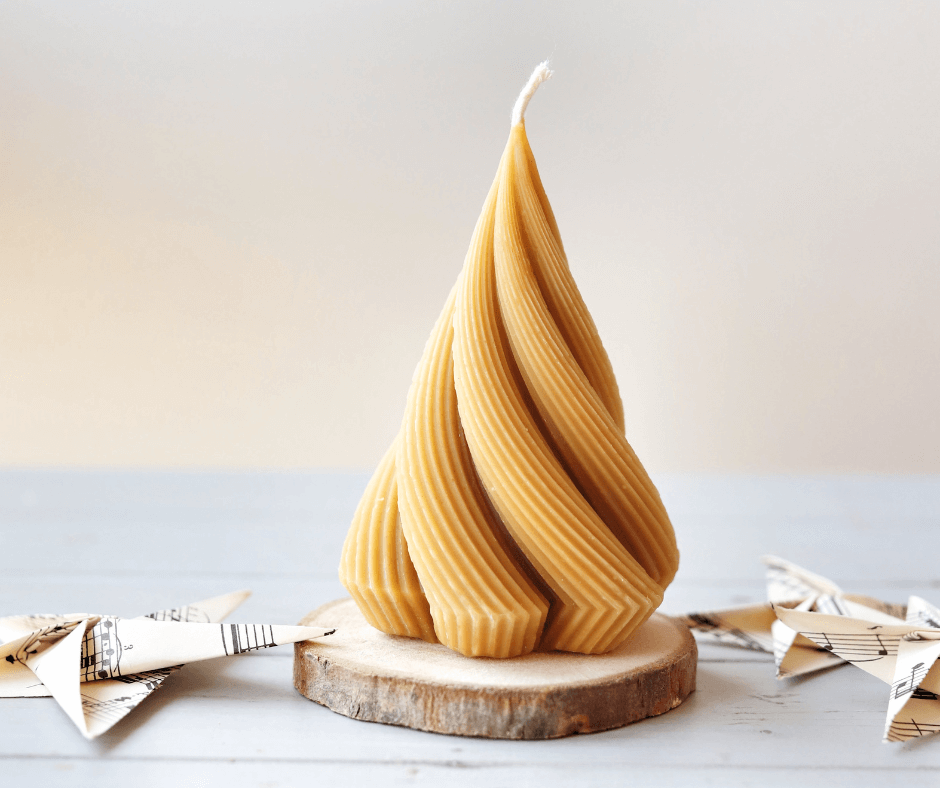 Xmes Weihnachtskerze aus Bienenwachs vom Imker