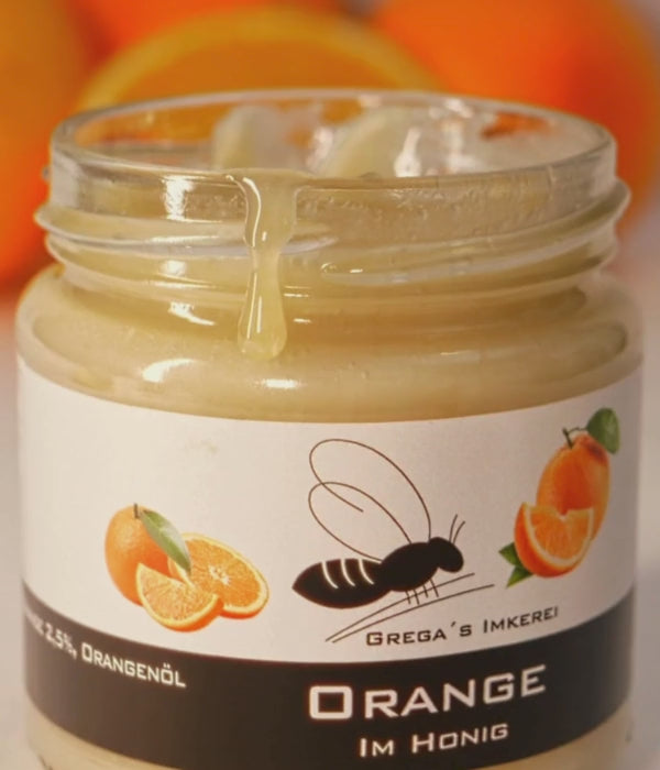 Orange im Honig direkt vom Imkere Orangenhonig