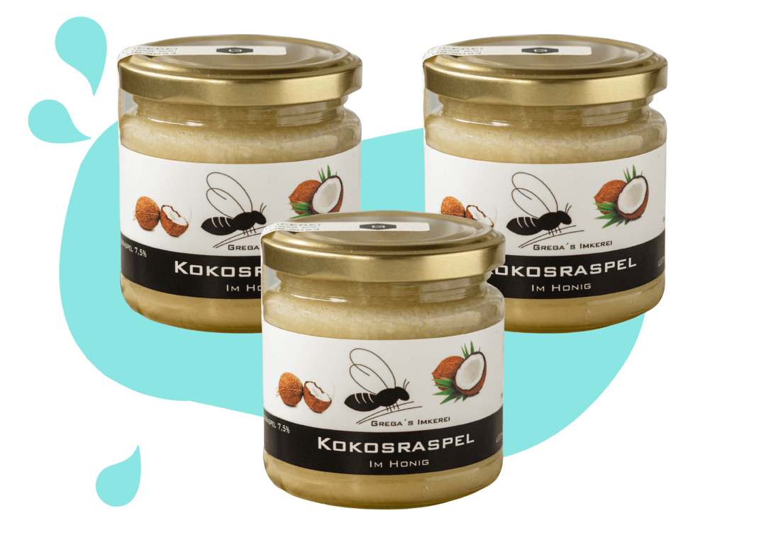 Kokosraspel im Honig 3er Vorteilsset