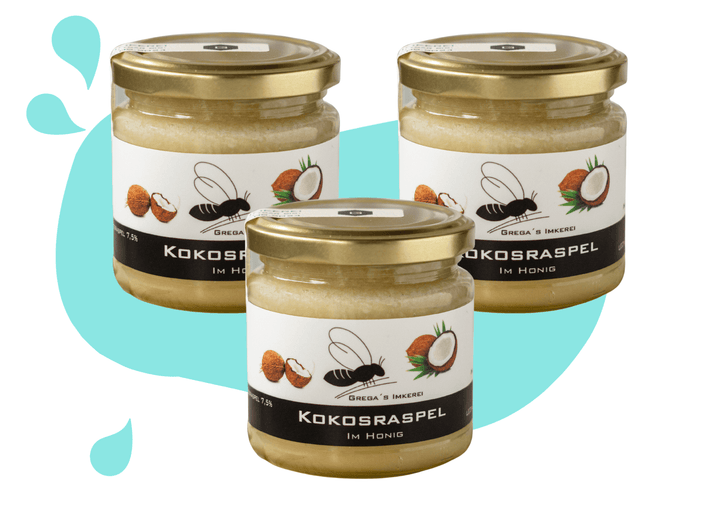 Kokosraspel im Honig 3er Vorteilsset