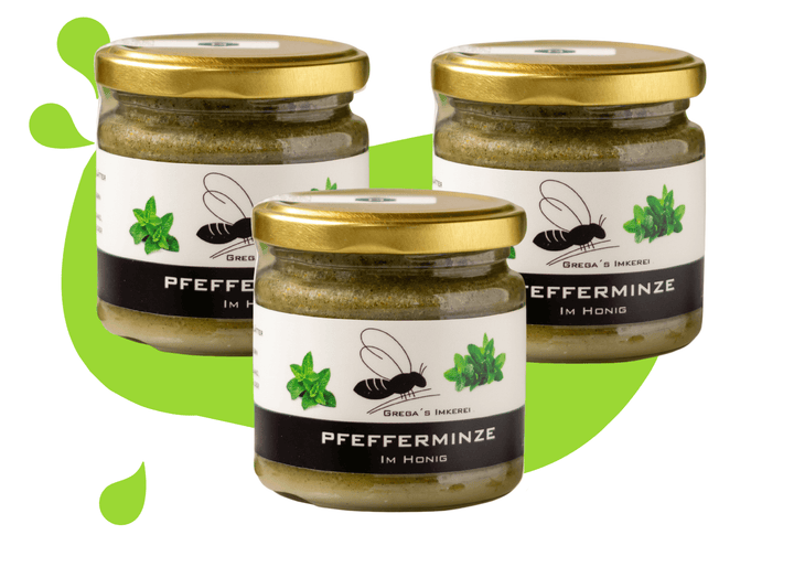 Pfefferminze im Honig 3er Vorteilsset