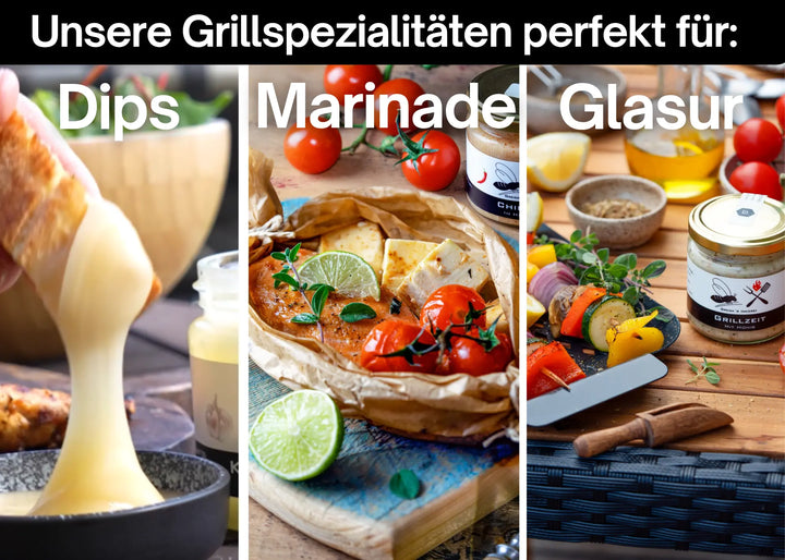 Glasur, dipps und Marinade zum Grillen