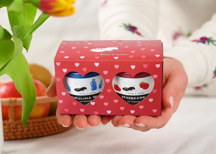 Honig Herz Geschenkverpackungh 2er