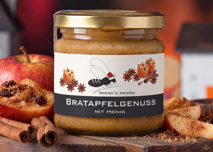 Bratapfelaufstrich mit Honig