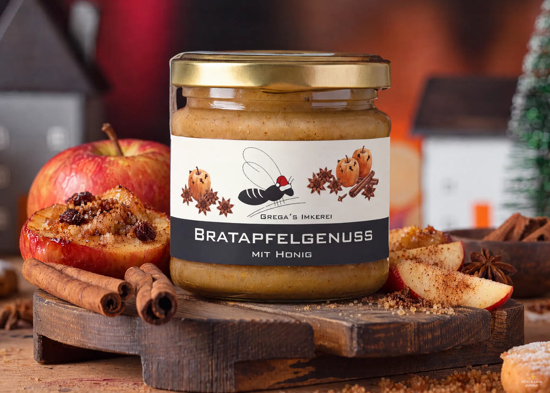 Bratapfelgenuss mit Honig