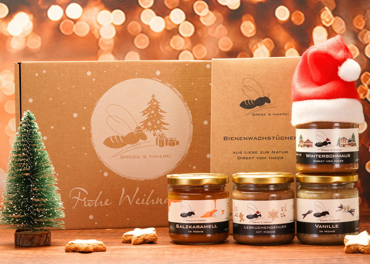Die Honig Geschenkebox dirkt vom Imker