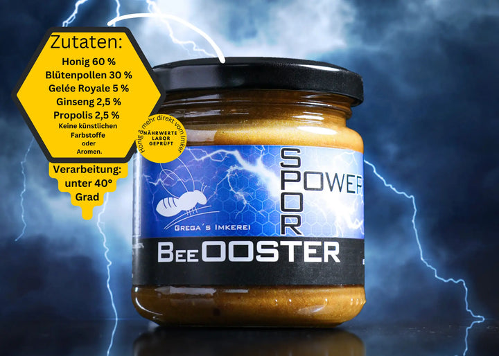Zutaten Beebooster Sport Power im Honig von Grega´s Imkerei