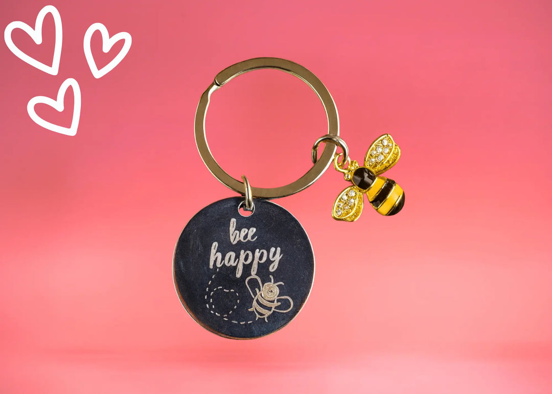 Bee Happy Schlüßelanhänger