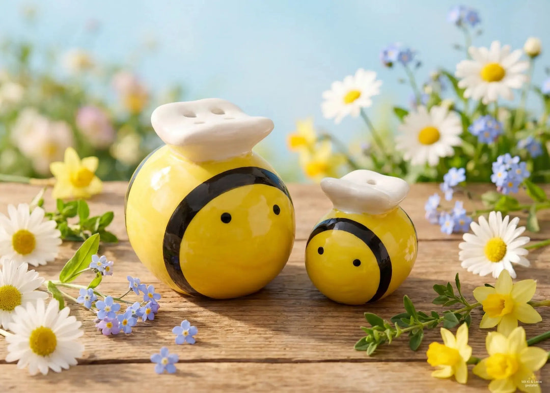 Salz und Pfefferstreuer als Biene