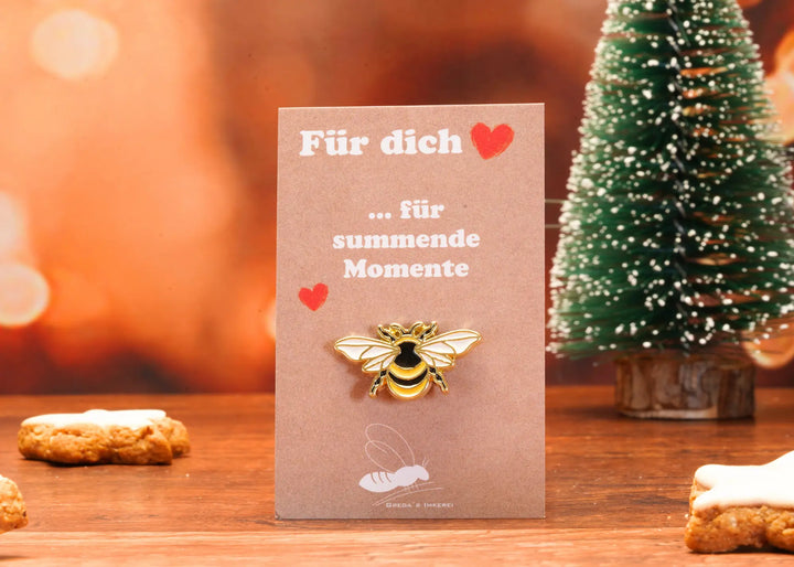 Bienenbrosche als Anstecknadel für süße Bienenfans