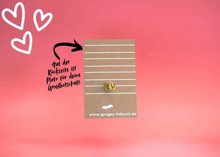 Bienenbrosche rückseite