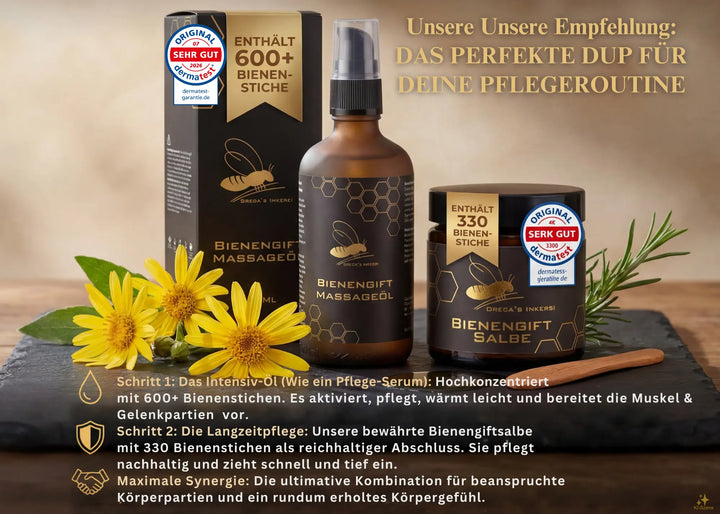 Bienengiftsalbe und öl im Set
