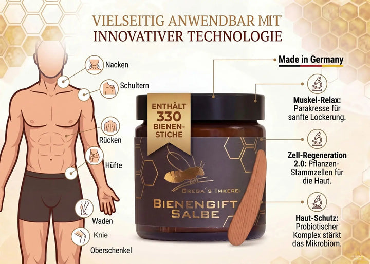 Bienengiftsalbe für Knie, Rücken und gelenke