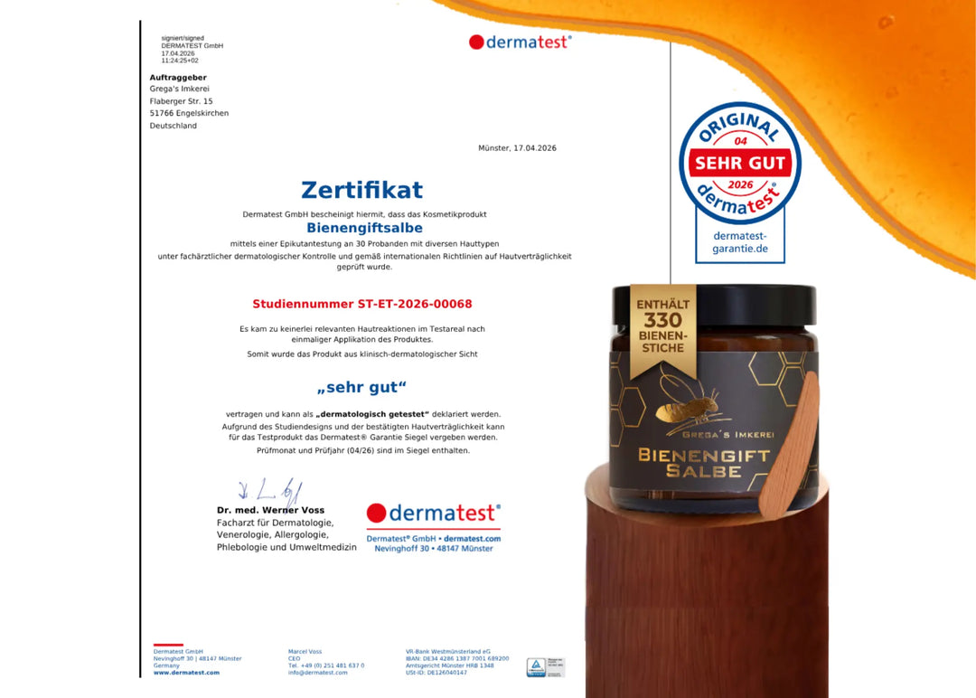 Bienengiftsalbe Zertifikat Sehr gut