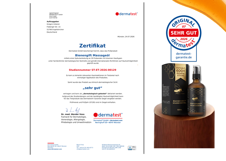 Zertifikat bienengift