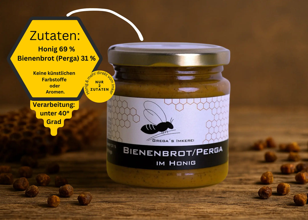 Bienenbrot im Honig 69 % Honig mit 31 % Bienenbrot