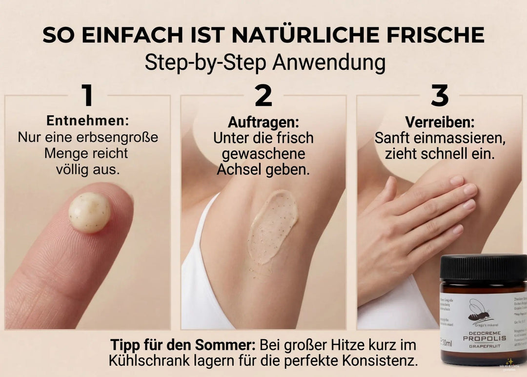 Anwendung deocreme