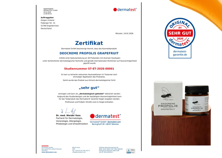 Zertifikat DEOcreme