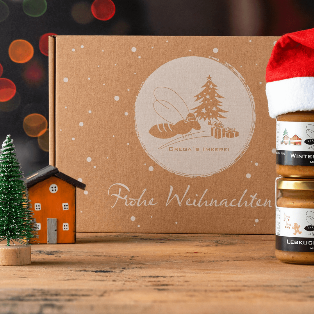 Nur die Weihnachtsgeschenke Box als Umkarton für dein Geschenk maximal platz für 6 Gläser