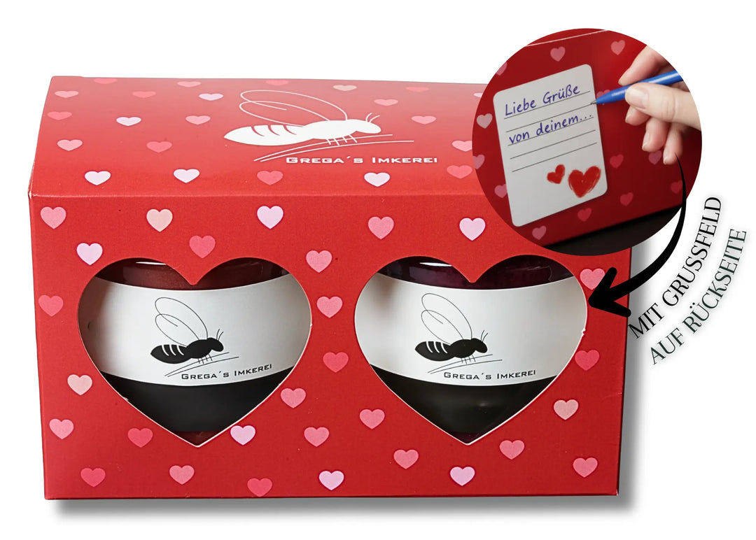2er Herz Geschenkverpackung