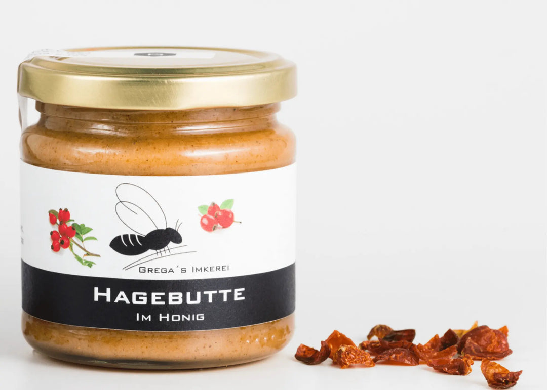 Hagebutte im Honig 250 g Glas