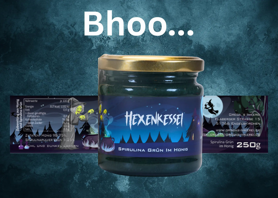 Hexenkessel (Spirulina Grün im Honig) 250g