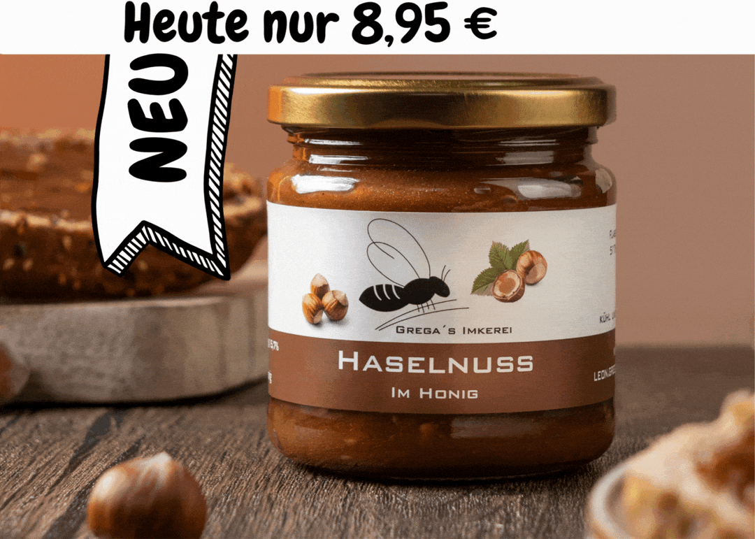 NEU und heute 1 € Günstiger Haselnuss mit Honig von Grega´s Imkerei