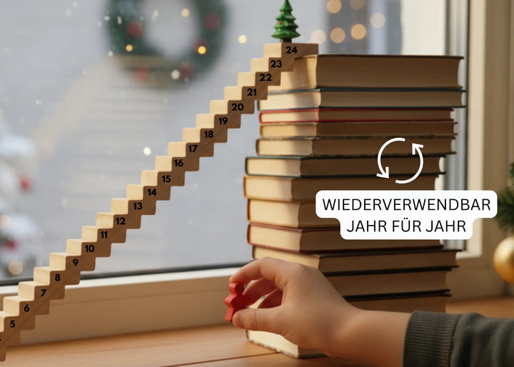 Adventskalender aus Holz für Kinder