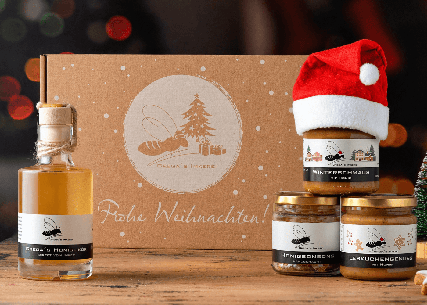 Honig Geschenkbox zu Weihnachten von Grega´s Imkerei