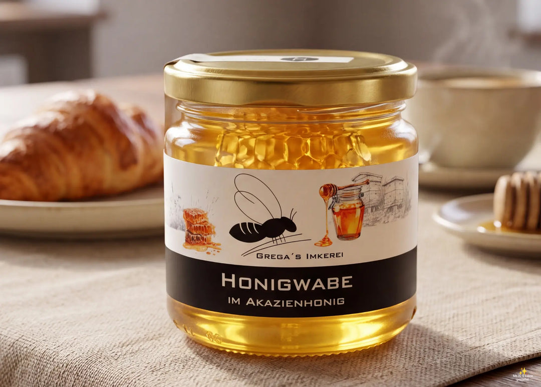 Honigwabe im Glas 250g