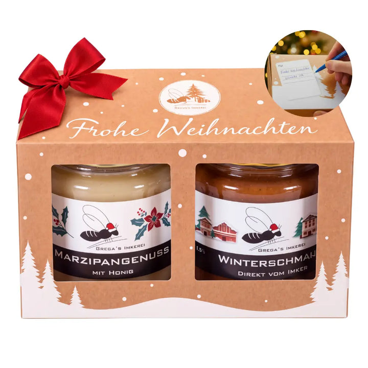2er Weihnachts-Geschenkbox mit Frohe Weihnachten