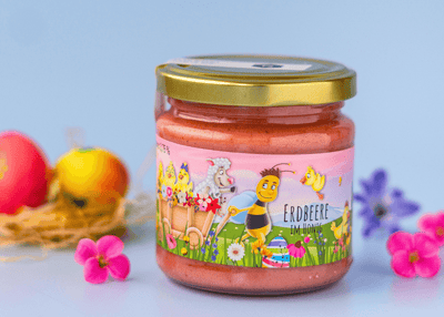Honig zu Ostern mit Erdbeeren im Honig von Gregas Imkerei