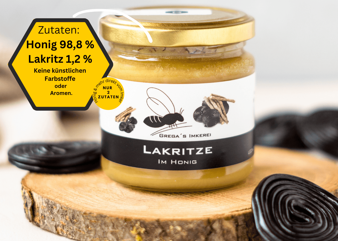 Lakritze im Honig direkt vom Imker Grega´s Imkerei